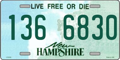 NH license plate 1366830