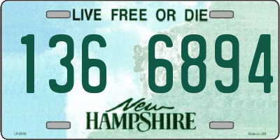 NH license plate 1366894