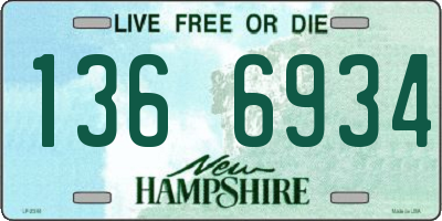 NH license plate 1366934