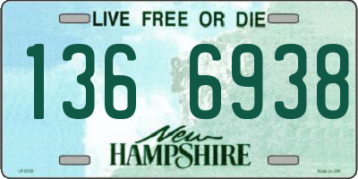 NH license plate 1366938