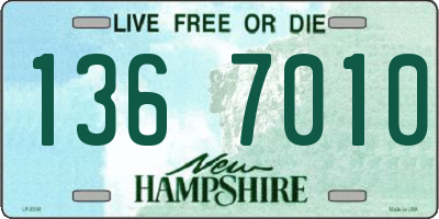 NH license plate 1367010