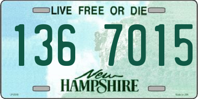 NH license plate 1367015