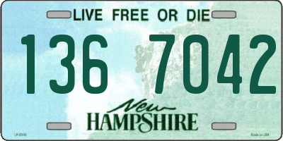 NH license plate 1367042