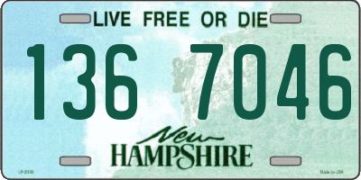 NH license plate 1367046