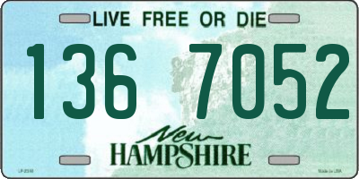 NH license plate 1367052