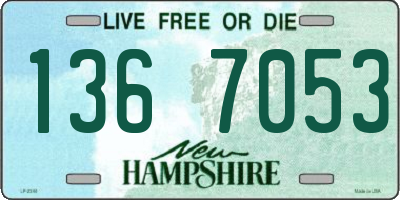NH license plate 1367053