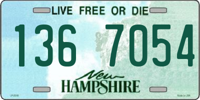 NH license plate 1367054