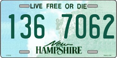 NH license plate 1367062