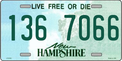 NH license plate 1367066