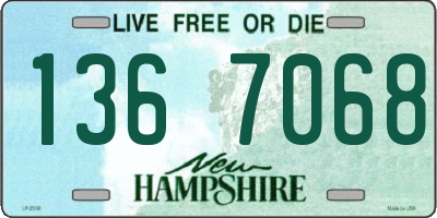 NH license plate 1367068