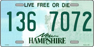 NH license plate 1367072