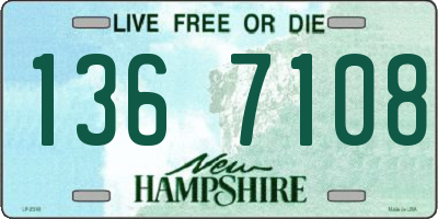 NH license plate 1367108