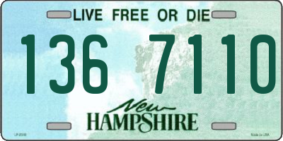 NH license plate 1367110
