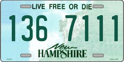 NH license plate 1367111