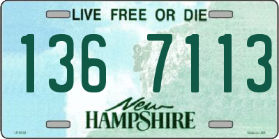 NH license plate 1367113