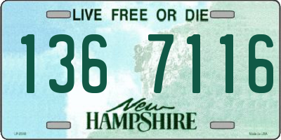 NH license plate 1367116