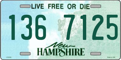 NH license plate 1367125
