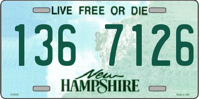 NH license plate 1367126