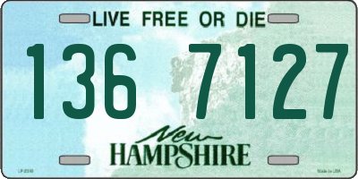 NH license plate 1367127