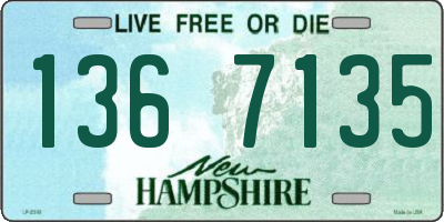 NH license plate 1367135
