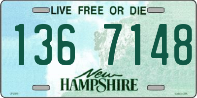 NH license plate 1367148