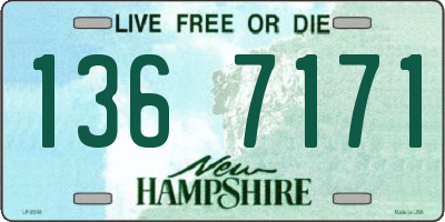 NH license plate 1367171