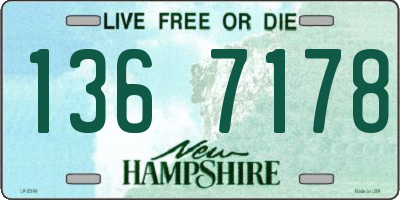 NH license plate 1367178