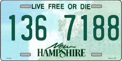 NH license plate 1367188