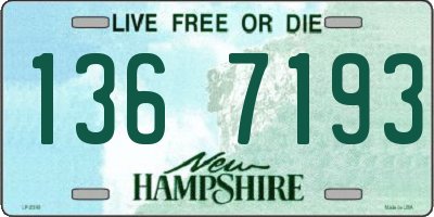 NH license plate 1367193