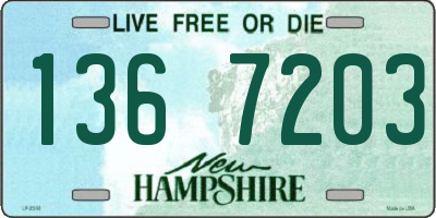NH license plate 1367203