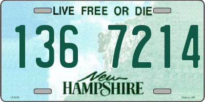NH license plate 1367214