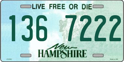 NH license plate 1367222