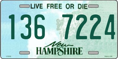 NH license plate 1367224