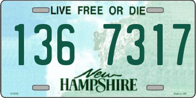 NH license plate 1367317