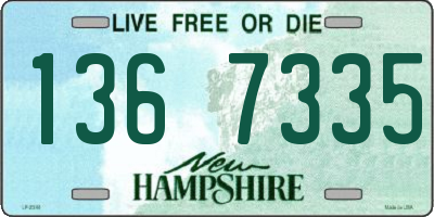 NH license plate 1367335