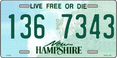 NH license plate 1367343