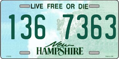 NH license plate 1367363