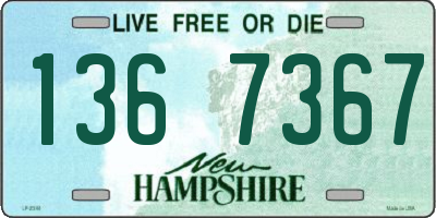 NH license plate 1367367