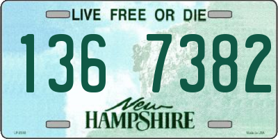 NH license plate 1367382