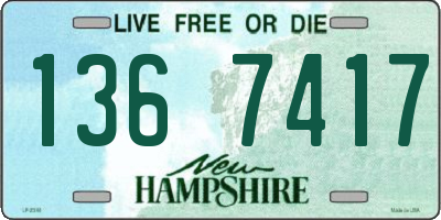 NH license plate 1367417