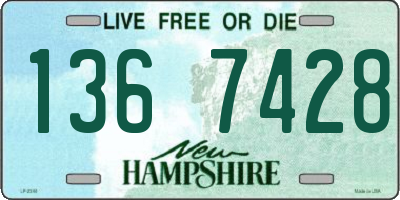 NH license plate 1367428