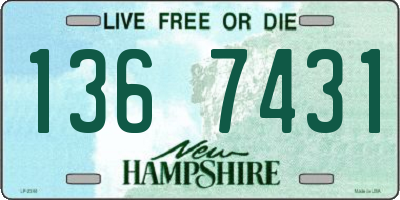 NH license plate 1367431