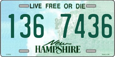 NH license plate 1367436