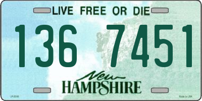 NH license plate 1367451