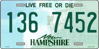 NH license plate 1367452