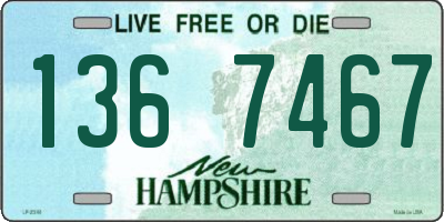NH license plate 1367467