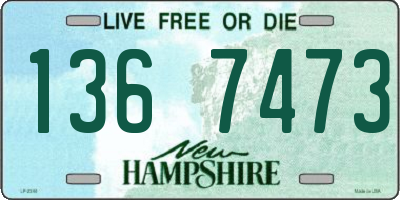 NH license plate 1367473