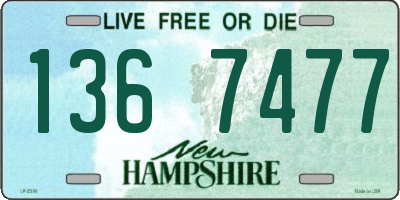 NH license plate 1367477