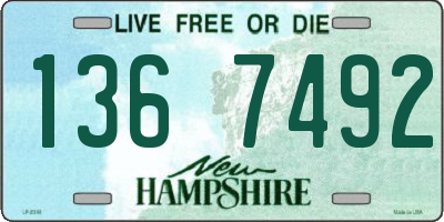 NH license plate 1367492