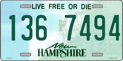 NH license plate 1367494